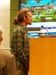 Local surfing legend Rob Machado voiced his support for the Encinitas Arts, Culture and Ecology Alliance's Pacific View plan. (Photo by James Conor McDonald)